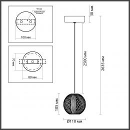 Odeon light 5007/5LA L-VISION ODL24 459 хром/металл/акрил Подвес LED 5W 4000K 365лм CRYSTAL  - 2 купить